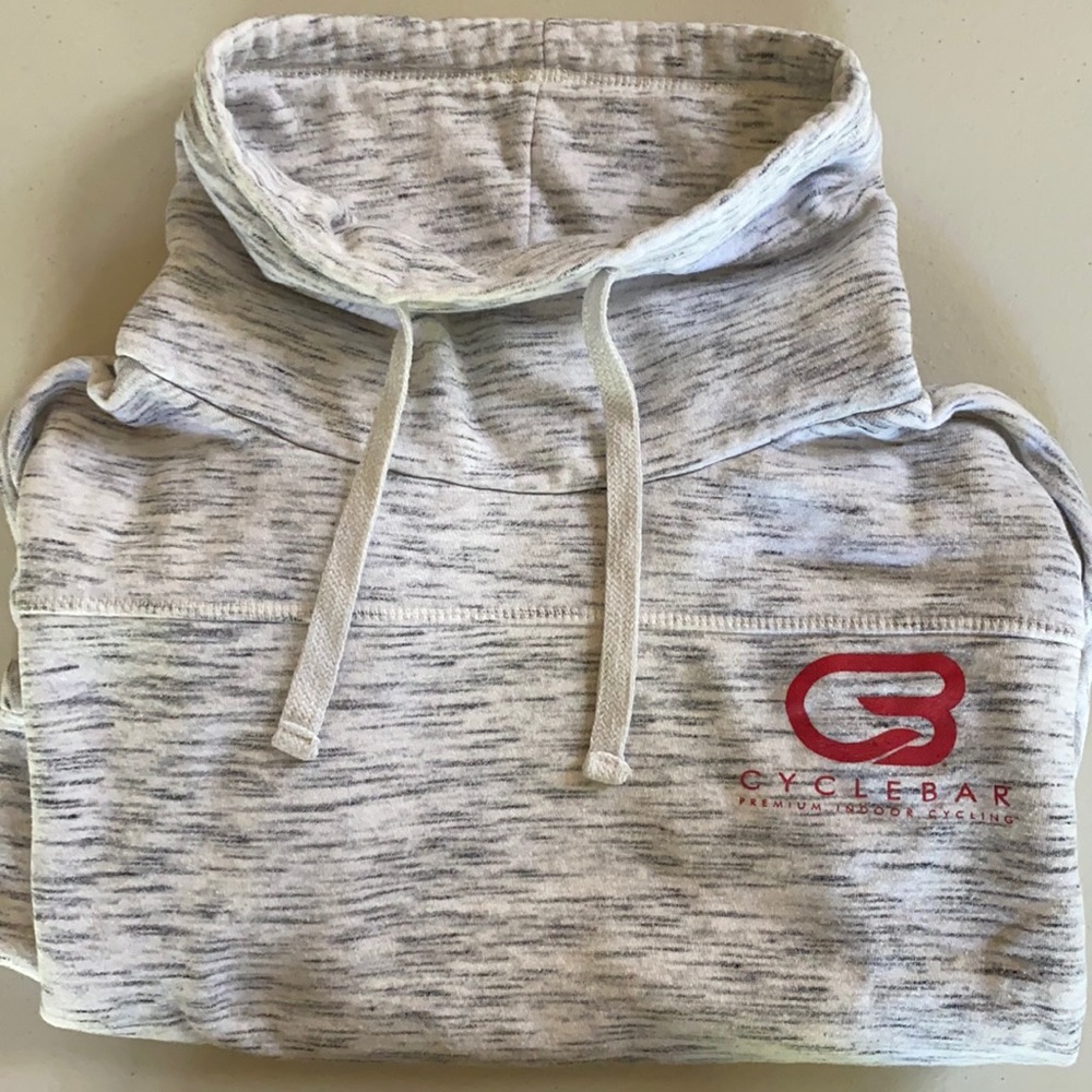 CYCLEBAR grey sweatshirt w/ red logo